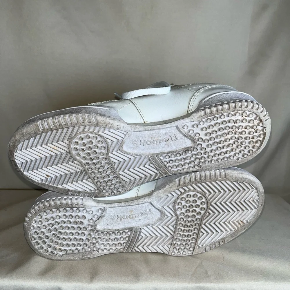 Reebok White and Blue Sneakers